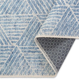 Aura Washable Blue White Area Rug