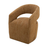 Barrow Dining Chair White Mist Fabric with Castors