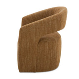 Barrow Dining Chair Amber Fabric with Castors