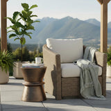 Bronze Hourglass Side Table
