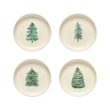 Christmas Tree Appetizer Plates - Set of 4