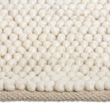 Calabria Hand Made Wool Rug - Cream