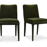 Calla Dining Chair - Green Velvet - Set of Two