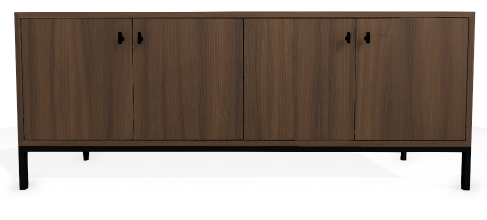 Downsview Media Cabinet - Mocha on Walnut