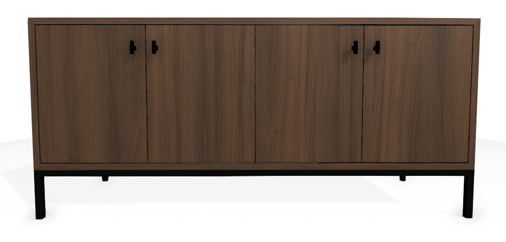 Downsview Media Cabinet - Mocha on Walnut