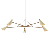 Andersen Chandelier - Patina Brass & Soft Sand