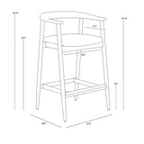 Jeremy Black Counter Stool