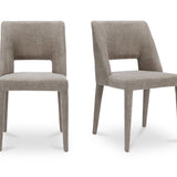 Joyce Dining Chair - Light Brown - Set of 2