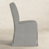 Lindy - Slip Cover Dining Chair with Striped Fabric