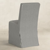Lindy - Slip Cover Dining Chair with Striped Fabric
