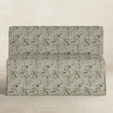 Lindy - Slip Covered Bench Dining Chair with Toile Fabric