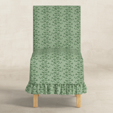 Louise - Slip Cover Dining Chair Climbing Vines Green
