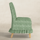 Louise - Slip Cover Dining Chair Climbing Vines Green