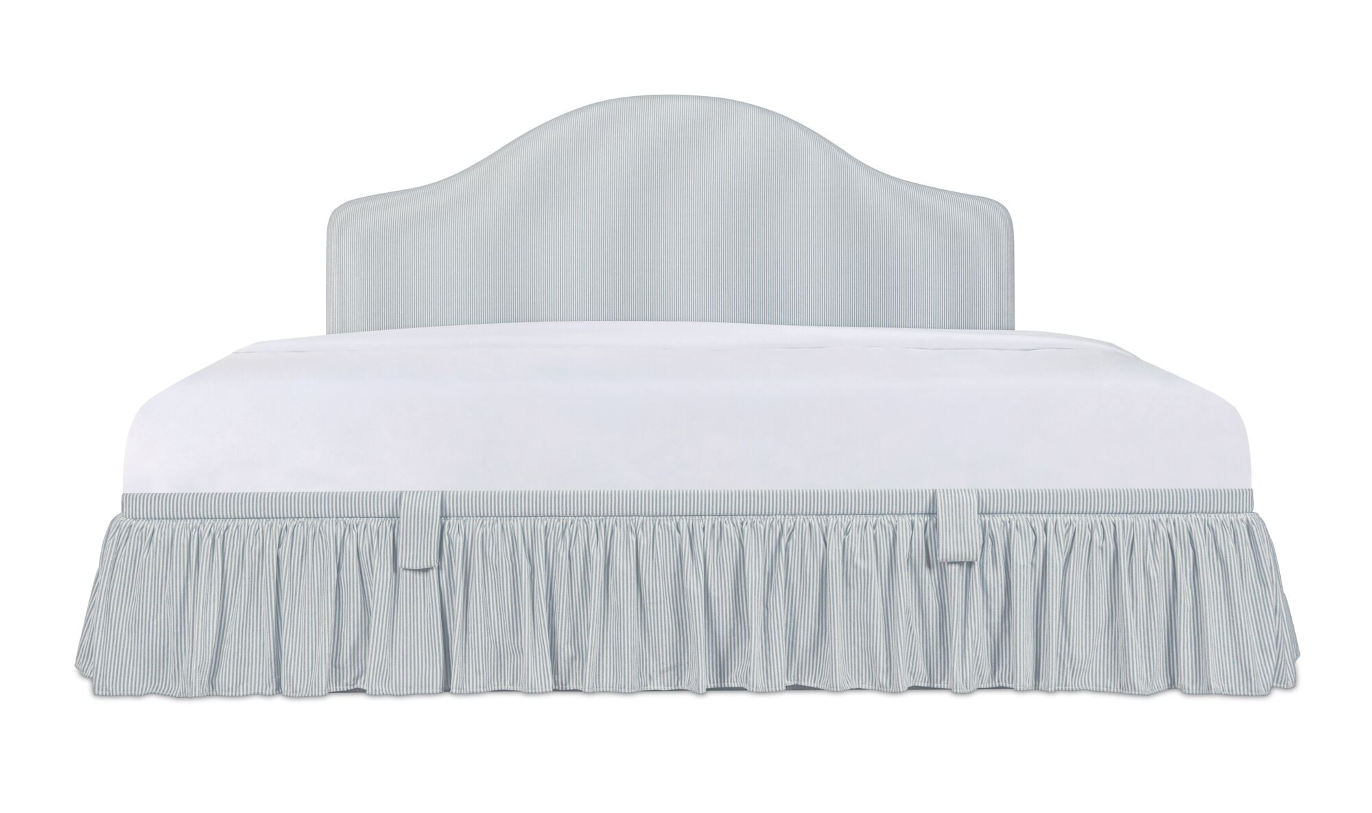 Noelle Upholstered Storage Bed - Blue Micro Stripe