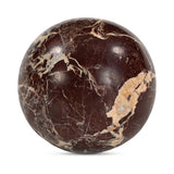 Odessa Sphere Tabletop Accent Red Levanto Marble