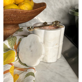 Marble Scalloped Stackable Container