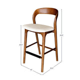 Rotondo Counter Stool - Walnut Brown