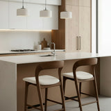 Rotondo Counter Stool - Walnut Brown