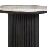 Lucente Beige Marble Accent Table