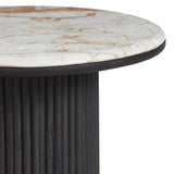 Lucente Beige Marble Accent Table