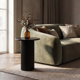 Lucente Black Marble Accent Table