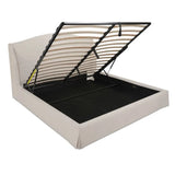 Weston Wingback Cream Upholstered Bed