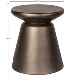 Bronze Mineral Side Table
