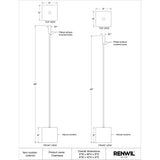 Chambers Floor Candlesticks - Set of 2 - 46" & 42"H