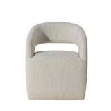 Lloret Wheeled Dining Room Chair Merino Pearl