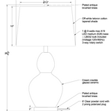 Jesula Gourd Shape Table Lamp - Set of Two