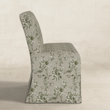 Lindy - Slip Covered Bench Dining Chair with Toile Fabric