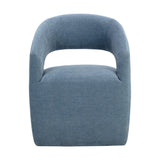 Lloret Wheeled Dining Room Chair Blue