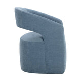 Lloret Wheeled Dining Room Chair Blue